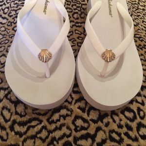 Tommy Hilfiger wedge flip flops